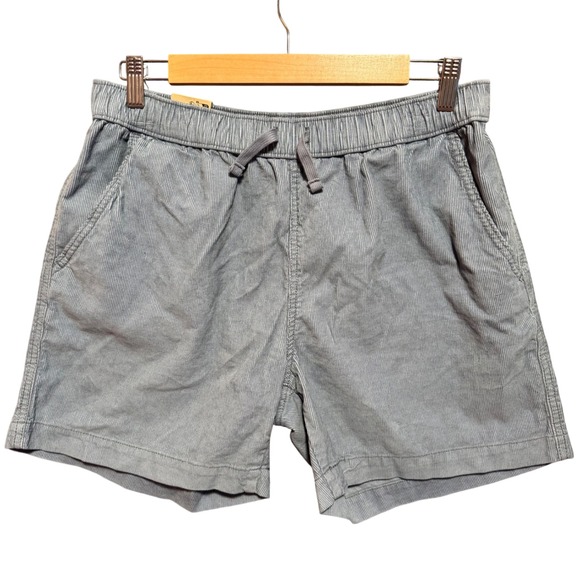 Levis XX Chino Easy Shorts Mens Medium Blue Striped Corduroy  Elastic Drawstring - Picture 1 of 9